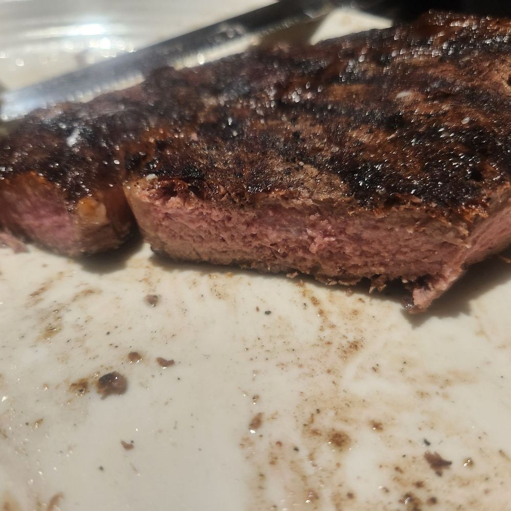 My steak that was ordered well done though came out still bloody. My steak that was ordered well done though came out still bloody.
