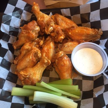 Lebowski's Bar & Grill - bone-in buffalo wings with ranch. - American Near Me - Robins, Iowa Lebowski's Bar & Grill - bone-in buffalo wings with ranch. - American Near Me - Robins, Iowa