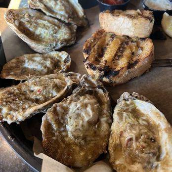 Parrain's Seafood - Grilled oysters at Parrain's Seafood Restaurant in Baton Rouge, LA - Southern Near Me - Baton Rouge, Louisiana