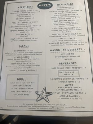 Menu photo 1 Pete's Gulf Bistro St. Pete Beach, FL Menu photo 1 Pete's Gulf Bistro St. Pete Beach, FL