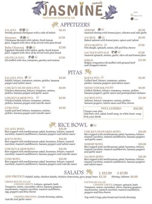 Menu photo 3 Jasmine Restaurant and Cafe Rochester, NY Menu photo 3 Jasmine Restaurant and Cafe Rochester, NY