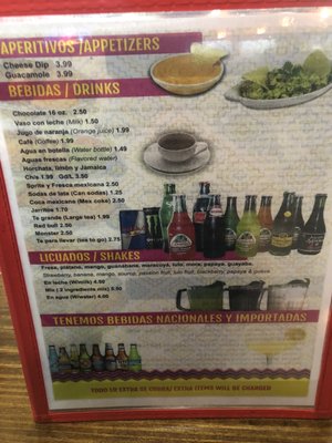 Menu photo 2 Taqueria LA Nueva Mexicana Arlington, TX