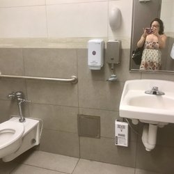 Huge clean bathroom on the second floor accessible via the elevator in the back of the store!