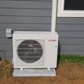 Grass Valley Air Conditioning - outside unit and pre-fab concrete slab - Heating & Air Conditioning/HVAC Near Me - Grass Valley, California