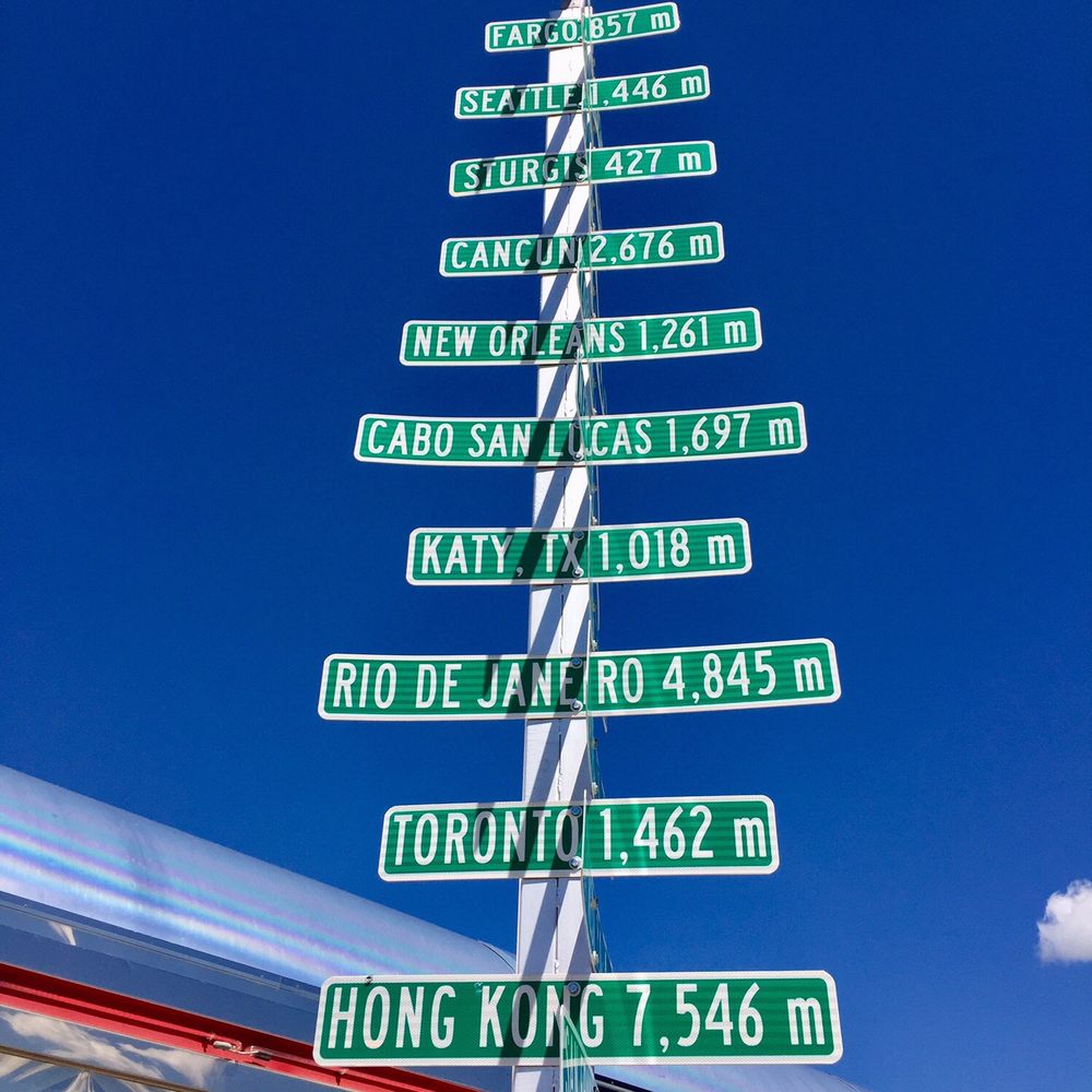 I-70 Diner - Mile marker signs to notable cities. - Diners Near Me - Flagler, Colorado