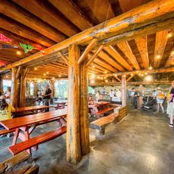Pickleville Playhouse - Pickleville Grill. Food line and seating on first floor.