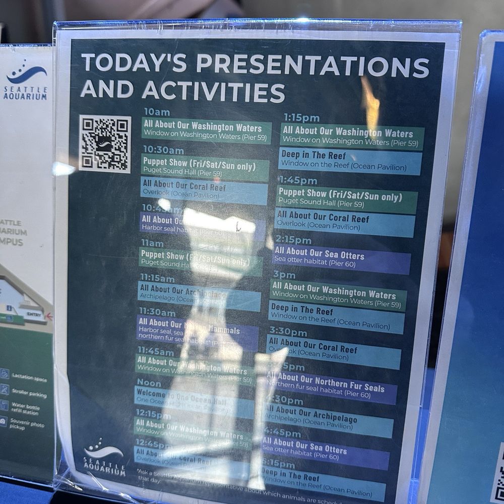 Seattle Aquarium - Activity sign - Aquariums Near Me - Seattle, Washington Seattle Aquarium - Activity sign - Aquariums Near Me - Seattle, Washington