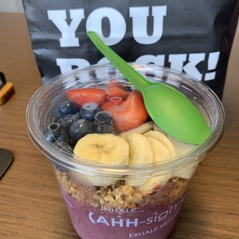 South Block - Warrior Bowl:  Banana, blueberries, strawberries, homemade granola with base blend of açaí, raspberries, pineapple - Acai Bowls Near Me - Arlington, Virginia