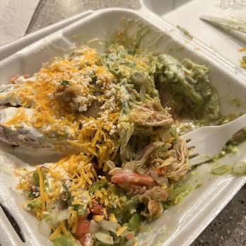 Poncho’s Taco Shop - Chicken chimichanga (forgot to get a picture but figured I'd take one half way through because it is GIANT) - Tacos Near Me - Mesquite, Nevada Poncho’s Taco Shop - Chicken chimichanga (forgot to get a picture but figured I'd take one half way through because it is GIANT) - Tacos Near Me - Mesquite, Nevada