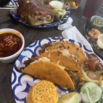 Dona Leti's - Quesabirria taco plate & jalapeño spicy burrito - Cocktail Bars Near Me - Houston, Texas