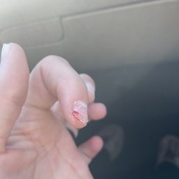 Want a fill for my acrylic nails. And got this instead thanks to JENNY the OWNER. she tore off every single acrylic nail.