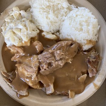 Rainbow Drive-In - ROAST PORK WITH GRAVY PLATE - Hawaiian Near Me - Honolulu, Hawaii