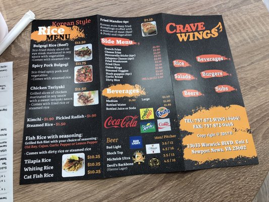 Menu photo 5 Crave Wings Newport News, VA