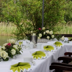 Gasthaus Alter Hafen - Hochzeitstafel im Freien auf der Havelterasse