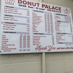 Doughnut Palace - Available menu and the food was fresh and tasted home made!