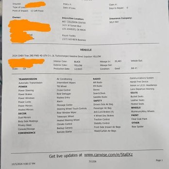 AGC Collision Center - The first page of the packet - Body Shops Near Me - Los Angeles, California AGC Collision Center - The first page of the packet - Body Shops Near Me - Los Angeles, California