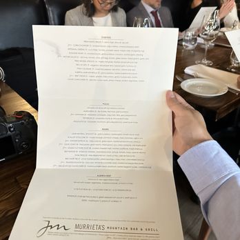 Murrieta's Bar & Grill - Front menu - Wine Bars Near Me - Canmore, Alberta