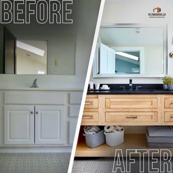1st Proservice - before and after of a bathroom remodel - General Contractors Near Me - Kent, Washington