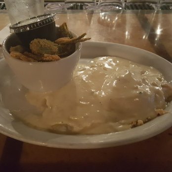 Driftwood Bistro - Stuffed Flounder with an overwhelmingly heavy cream sauce. - Cafes Near Me - Island, Georgia