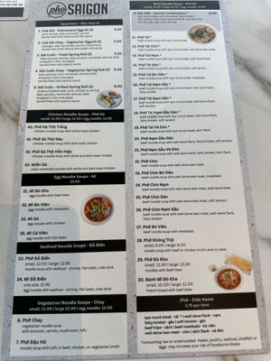 Menu photo 3 Pho Saigon Richmond, TX