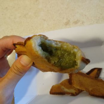 Cafe Taiyaki 52 - Inside the Single Taiyaki with Matcha custard. Comes with side of whipped cream. $4.25. - Desserts Near Me - Halifax, Nova Scotia Cafe Taiyaki 52 - Inside the Single Taiyaki with Matcha custard. Comes with side of whipped cream. $4.25. - Desserts Near Me - Halifax, Nova Scotia