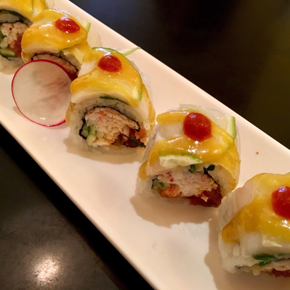 Tona - Cilantro escolar sushi roll - Sushi Bars Near Me - Ogden, Utah Tona - Cilantro escolar sushi roll - Sushi Bars Near Me - Ogden, Utah
