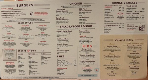 Menu photo 1 Roam Artisan Burgers San Ramon, CA