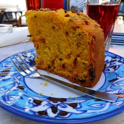 Café Botanik - Ein Stück Safrankuchen