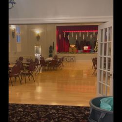 Looking at the ballroom from the entryway.