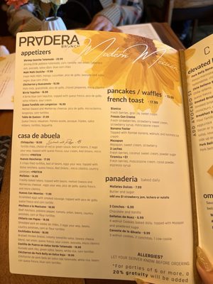Menu photo 2 Pradera Brunch Costa Mesa, CA