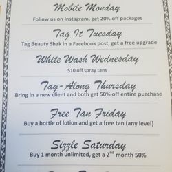 Beauty Shak - July specials