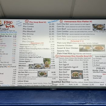 Pho Wok - Pho Wok's full menu (and current prices, as of October 8th, 2024). - Vietnamese Near Me - USAF ACADEMY, Colorado Pho Wok - Pho Wok's full menu (and current prices, as of October 8th, 2024). - Vietnamese Near Me - USAF ACADEMY, Colorado