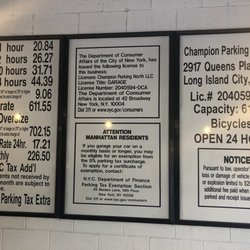 Champion Parking North - Rates as of July 2018
