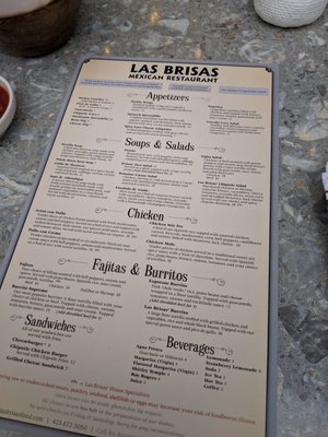 Menu photo 6 Las Brisas Mexican Restaurant Edmonds, WA