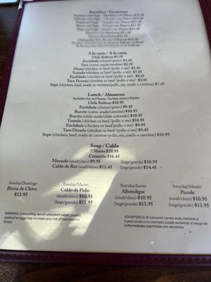 Menu photo 1 El Zacatecano Salinas, CA Menu photo 1 El Zacatecano Salinas, CA