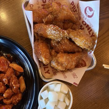 Pelicana Chicken - garlic flavor bone in chicken wings - Chicken Wings Near Me - Artesia, California