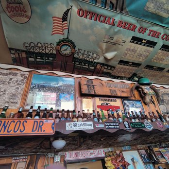 Thunderbird Inn - a display of beer bottles - Music Venues Near Me - Florissant, Colorado Thunderbird Inn - a display of beer bottles - Music Venues Near Me - Florissant, Colorado