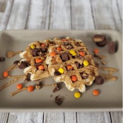Drizzled Waffles & Coffee