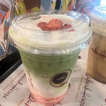 Qahwah House - Strawberry matcha - Bakeries Near Me - MckInney, Texas Qahwah House - Strawberry matcha - Bakeries Near Me - MckInney, Texas