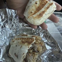 HIBACHI STEAK* BURRITO with chicken added