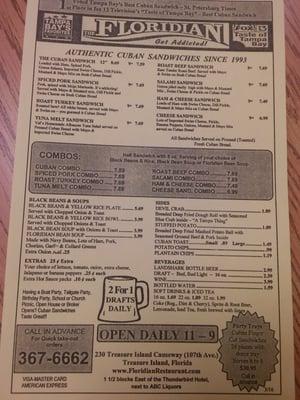 Menu photo 8 The Floridian Treasure Island, FL Menu photo 8 The Floridian Treasure Island, FL