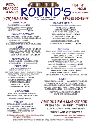 Menu photo 7 Round's Pizza, Seafood & More Millen, GA Menu photo 7 Round's Pizza, Seafood & More Millen, GA