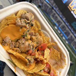 Lame azz loaded chicken nachos, zero flavor... lame lame lame Lame azz loaded chicken nachos, zero flavor... lame lame lame
