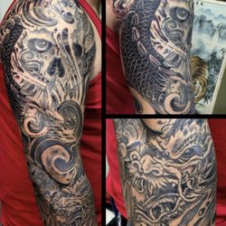 Jersey City Tattoo - Black ink tattoo