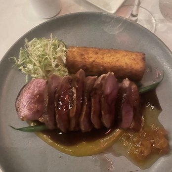 The Dock - Maple Leaf Farms Duck Breast - New American Near Me - Newport Beach, California The Dock - Maple Leaf Farms Duck Breast - New American Near Me - Newport Beach, California