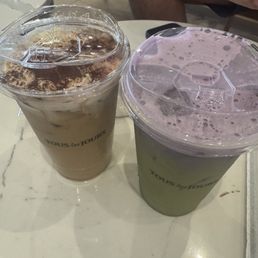 Ice tiramisu latte and Ube cloud Matcha Latte - Iced Ice tiramisu latte and Ube cloud Matcha Latte - Iced