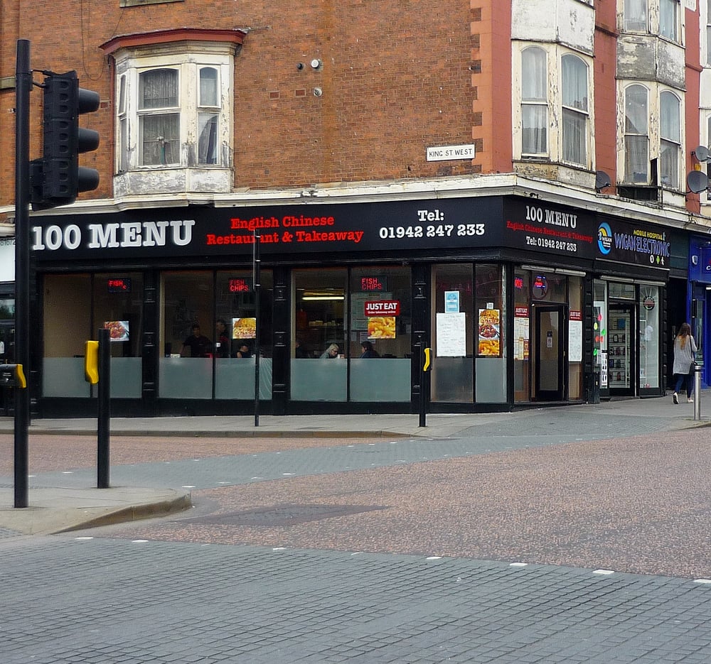 100 MENU 50 Wallgate, Wigan, Greater Manchester, United Kingdom Fish & Chips Restaurant