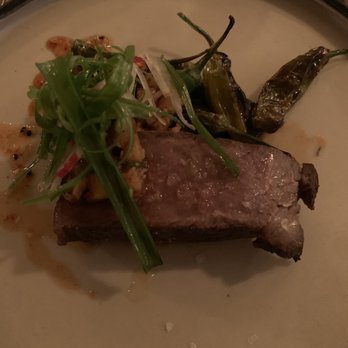 Harbinger - Wagyu steak and shishito peppers - New American Near Me - Des Moines, Iowa