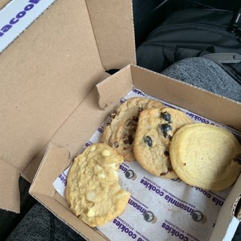 Insomnia Cookies - Macadamia, chocolate chip, m&m , and sugar - Desserts Near Me - Orlando, Florida