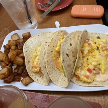 Ruby Slipper Marigny - Vegetarian tacos with side of potatoes - Breakfast & Brunch Near Me - New Orleans, Louisiana Ruby Slipper Marigny - Vegetarian tacos with side of potatoes - Breakfast & Brunch Near Me - New Orleans, Louisiana